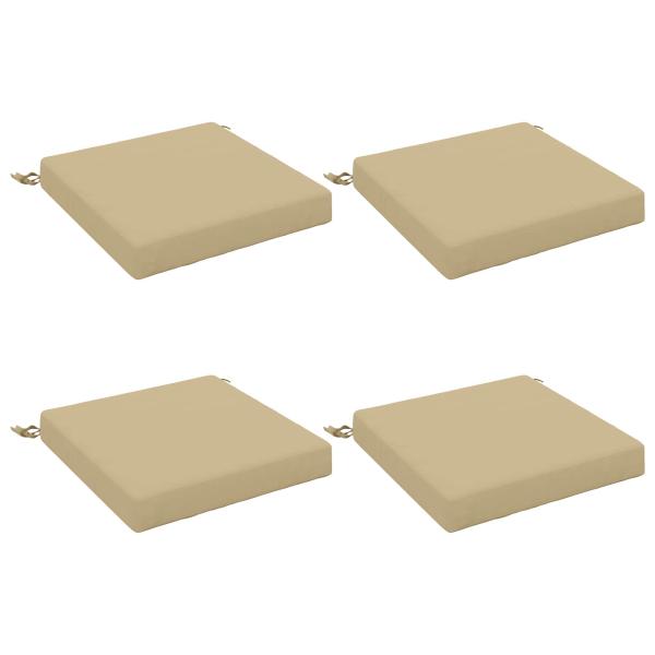4-teilige Sitzkissen SOEST 4 stk. 100 % Polyester Beige