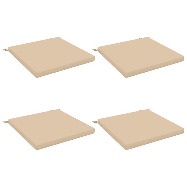 ARDEBO.de - 4-teilige Sitzkissen SOEST 4 stk. 100 % Polyester Creme