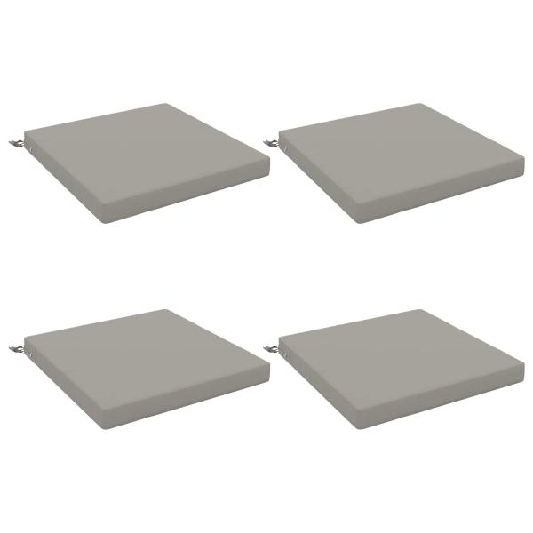 4-teilige Sitzkissen SOEST 4 stk. 100 % Polyester Grau