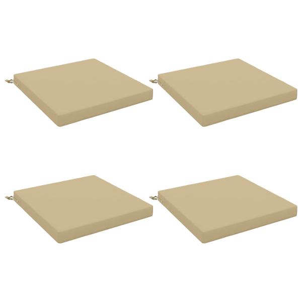 ARDEBO.de - 4-teilige Sitzkissen SOEST 4 stk. 100 % Polyester Beige