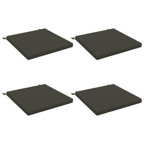 4-teilige Sitzkissen SOEST 4 stk. 100 % Polyester Anthrazit