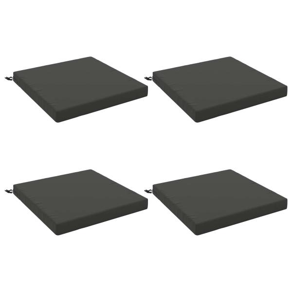 4-teilige Sitzkissen SOEST 4 stk. 100 % Polyester Anthrazit