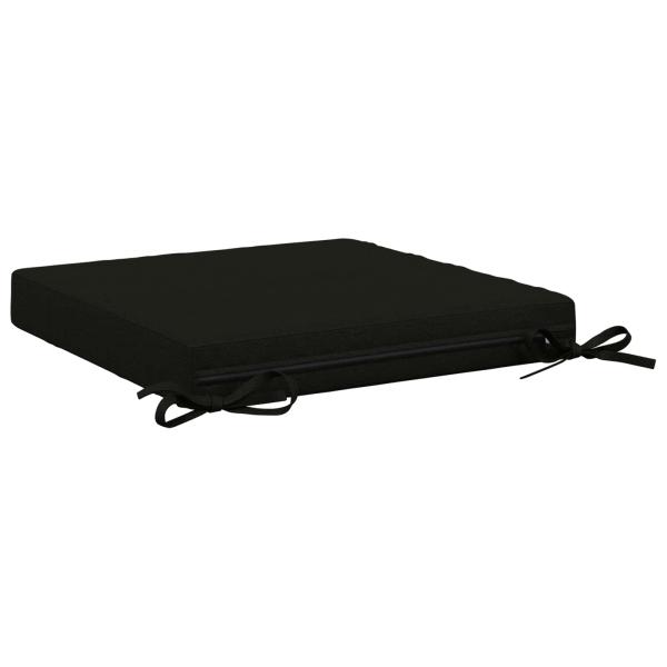 Sitzkissen SOEST 4 stk. 100 % Polyester Schwarz 45 x 45 x 7 cm
