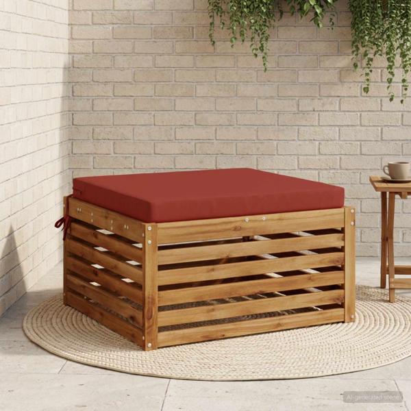 ARDEBO.de - Sitzkissen SOEST 100 % Polyester Rot 70 x 70 x 7 cm