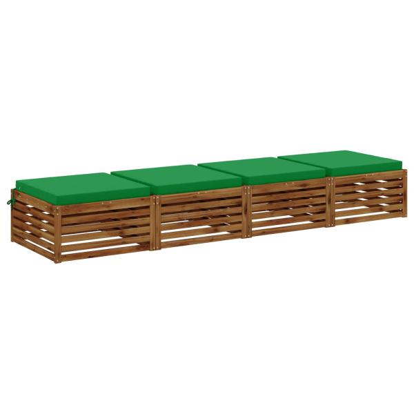4-teilige Sitzkissen SOEST 4 stk. 100 % Polyester Grün