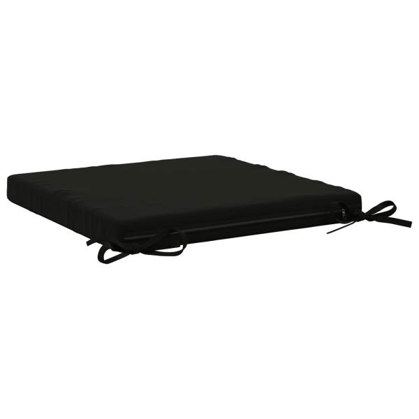 4-teilige Sitzkissen SOEST 4 stk. 100 % Polyester Schwarz