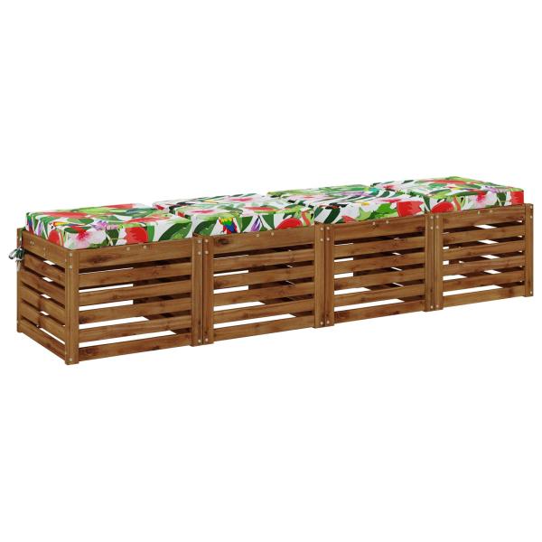 4-teilige Sitzkissen SOEST 4 stk. 100 % Polyester Mehrfarbig