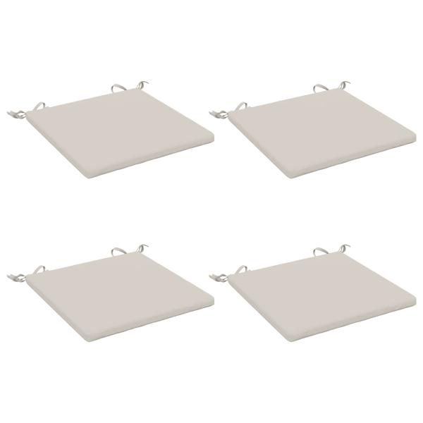 Sitzkissen SOEST 4 stk. 100 % Polyester Weiß 40 x 40 x 3 cm