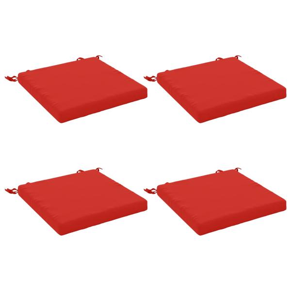 4-teilige Sitzkissen SOEST 4 stk. 100 % Polyester Rot