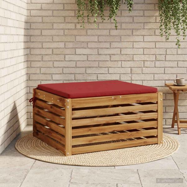 ARDEBO.de - Sitzkissen SOEST 100 % Polyester Weinrot 80 x 80 x 3 cm