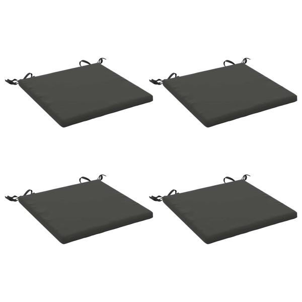 4-teilige Sitzkissen SOEST 4 stk. 100 % Polyester Anthrazit