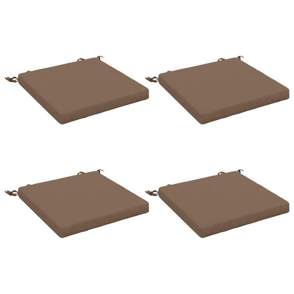 4-teilige Sitzkissen SOEST 4 stk. 100 % Polyester Taupe