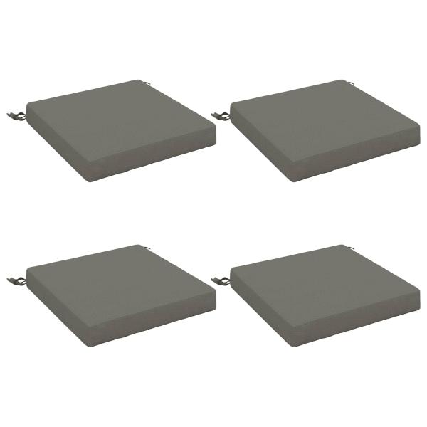 Sitzkissen SOEST 4 stk. 100 % Polyester Grau 40 x 40 x 7 cm