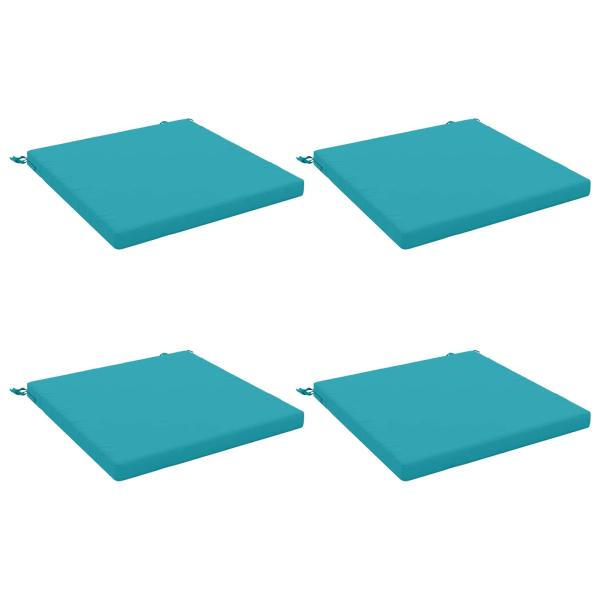 4-teilige Sitzkissen SOEST 4 stk. 100 % Polyester Türkis