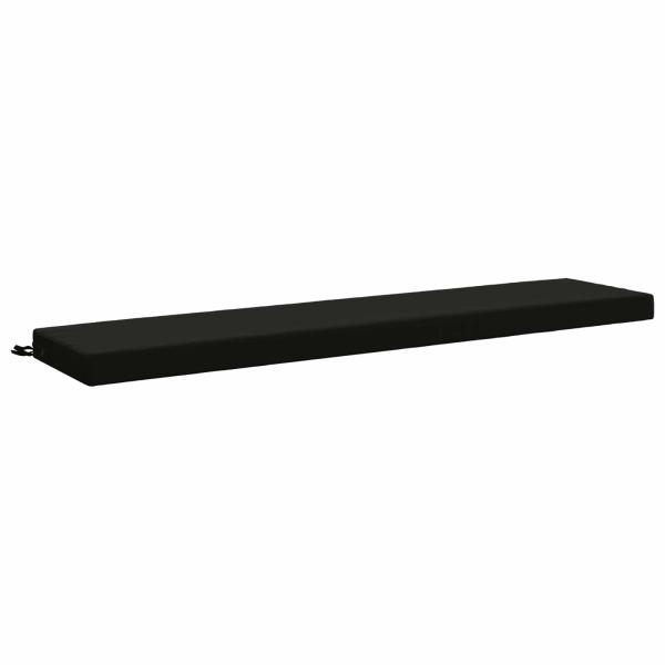 ARDEBO.de - Bankkissen SOEST 100 % Polyester Schwarz 180 x 40 x 8 cm