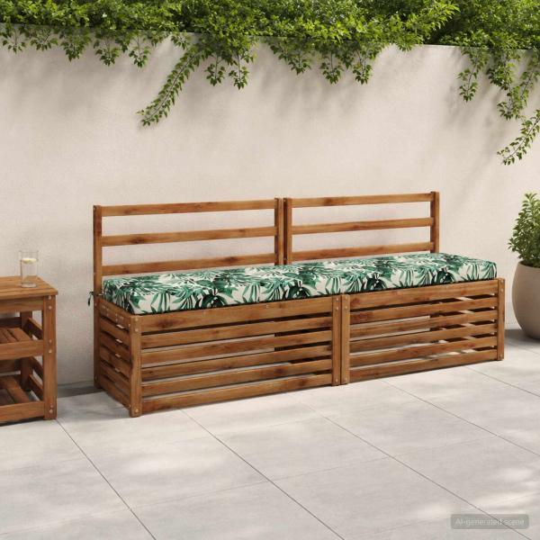ARDEBO.de - Bankkissen SOEST 100 % Polyester Blattmuster 170 x 40 x 8 cm