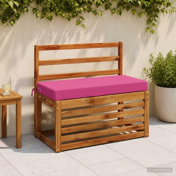 ARDEBO.de - Bankkissen SOEST 100 % Polyester Rosa 60 x 40 x 8 cm