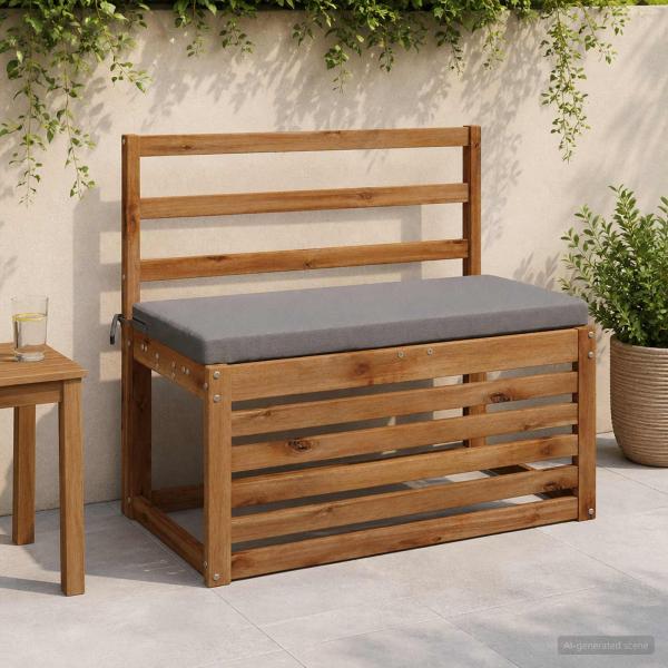 ARDEBO.de - Bankkissen SOEST 100 % Polyester Grau 80 x 40 x 5 cm