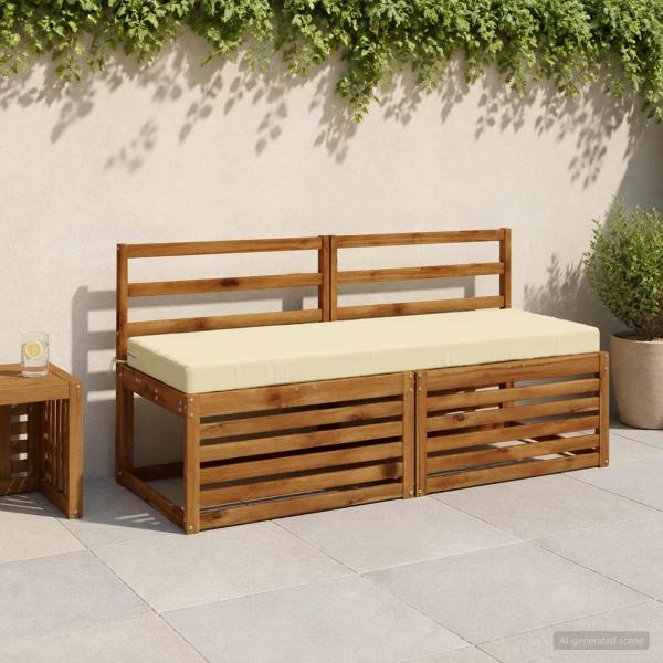 ARDEBO.de - Bankkissen SOEST 100 % Polyester Creme 150 x 50 x 8 cm