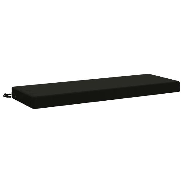ARDEBO.de - Bankkissen SOEST 100 % Polyester Schwarz 100 x 40 x 8 cm
