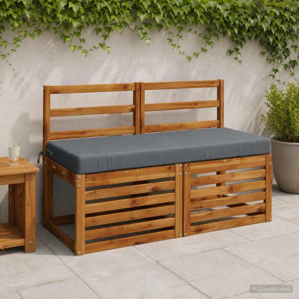 ARDEBO.de - Bankkissen SOEST 100 % Polyester Blau 110 x 50 x 8 cm