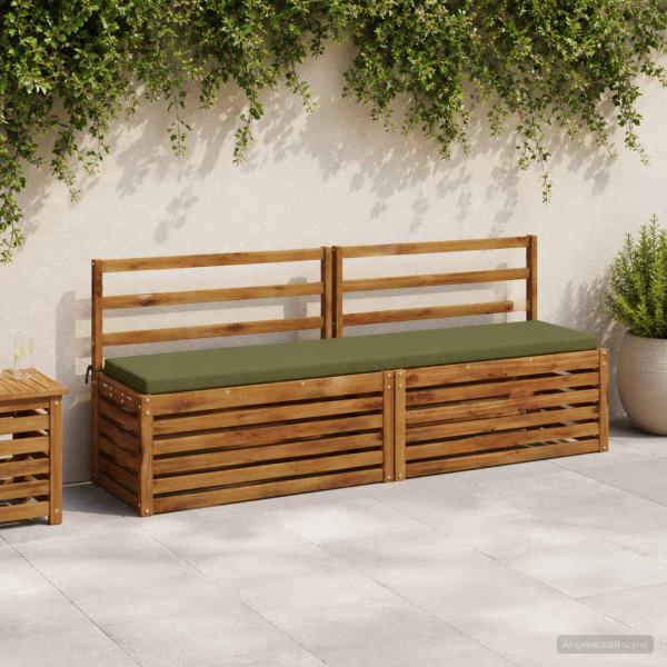 ARDEBO.de - Bankkissen SOEST 100 % Polyester Olivgrün 170 x 40 x 5 cm