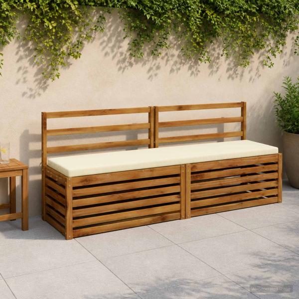 ARDEBO.de - Bankkissen SOEST 100 % Polyester Creme 180 x 40 x 5 cm