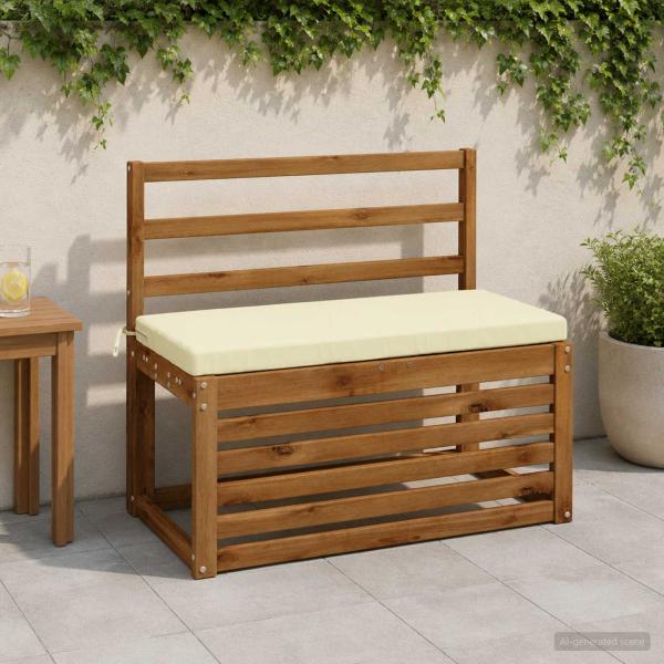 ARDEBO.de - Bankkissen SOEST 100 % Polyester Creme 80 x 40 x 5 cm