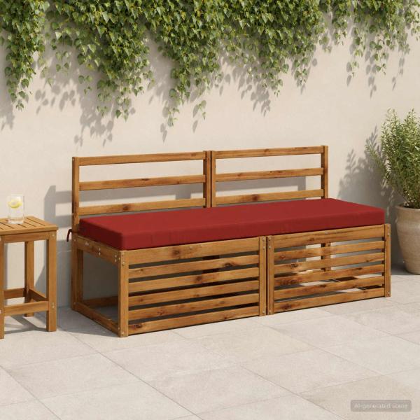 ARDEBO.de - Bankkissen SOEST 100 % Polyester Rot 150 x 50 x 8 cm