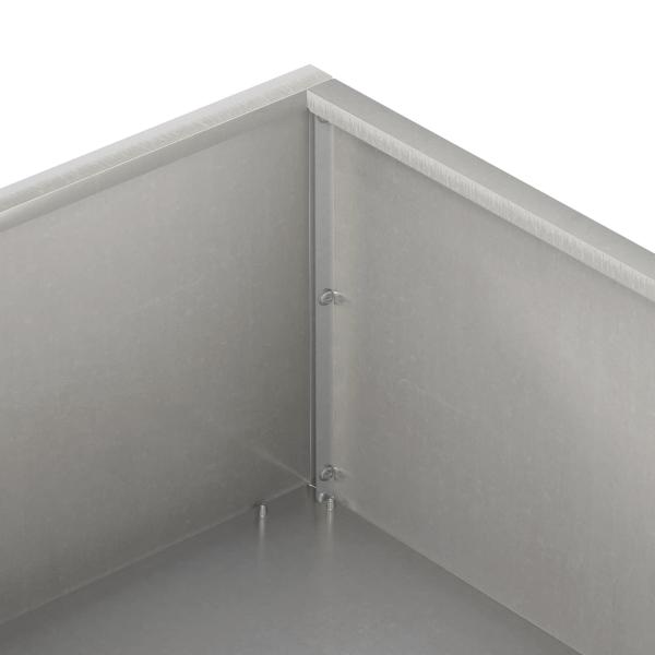 Garten-Pflanzgefäß Silber 100 x 100 x 20 cm Edelstahl