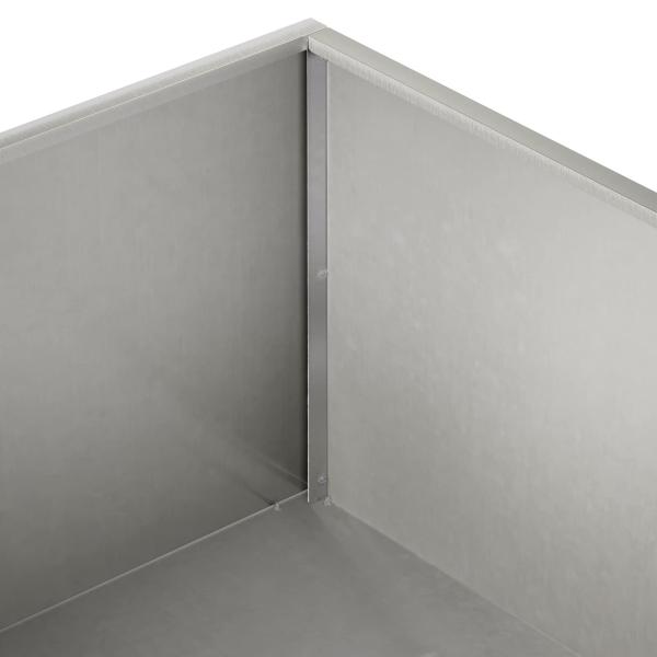 Garten-Pflanzgefäß Silber 100 x 100 x 30 cm Edelstahl