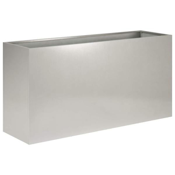 Garten-Pflanzgefäß 2 stk. Silber 100 x 30 x 50 cm Edelstahl