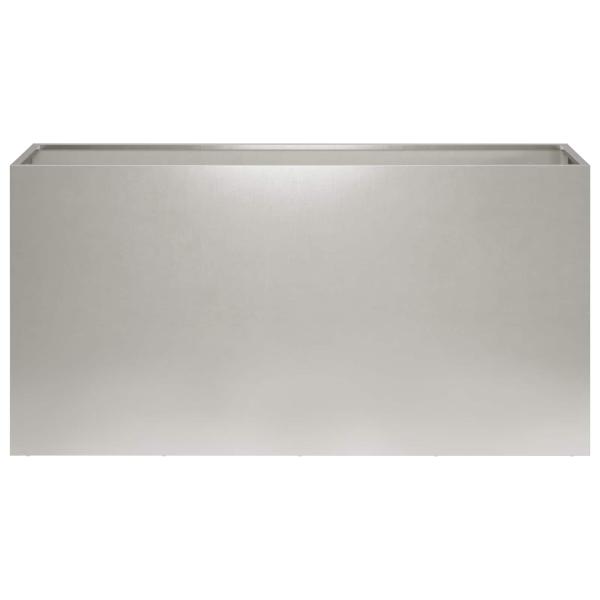 Garten-Pflanzgefäß Silber 100 x 30 x 50 cm Edelstahl