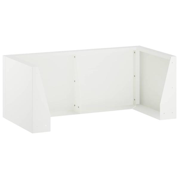 Stützmauer 6 stk. 200 x 100 x 30 cm Stahl Weiß