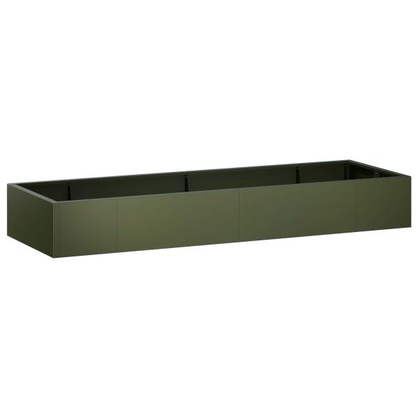 ARDEBO.de - St?tzmauer 8 stk. 300 x 100 x 40 cm Stahl Olivgr?n