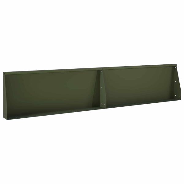 St?tzmauer 8 stk. 300 x 100 x 40 cm Stahl Olivgr?n