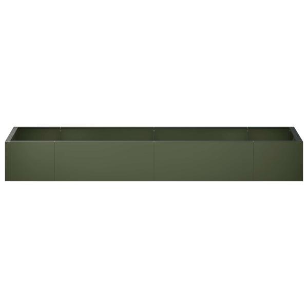 St?tzmauer 8 stk. 300 x 100 x 40 cm Stahl Olivgr?n