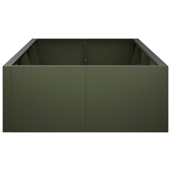 St?tzmauer 8 stk. 300 x 100 x 40 cm Stahl Olivgr?n