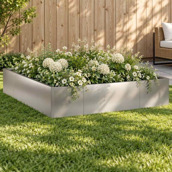 ARDEBO.de - Stützmauer 8 stk. 300 x 100 x 40 cm Verzinkter Stahl Silber