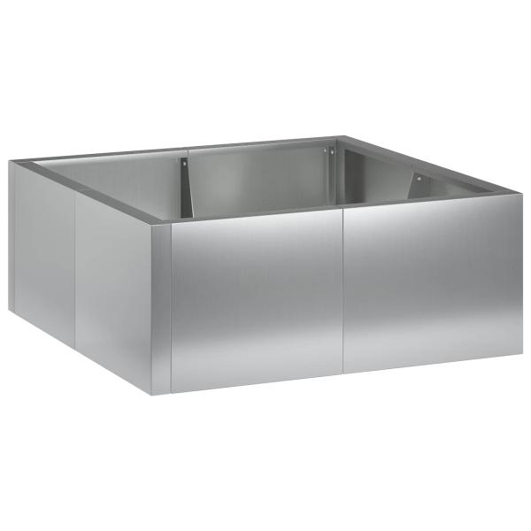 Stützmauer 4 stk. 100 x 100 x 40 cm Verzinkter Stahl Silber