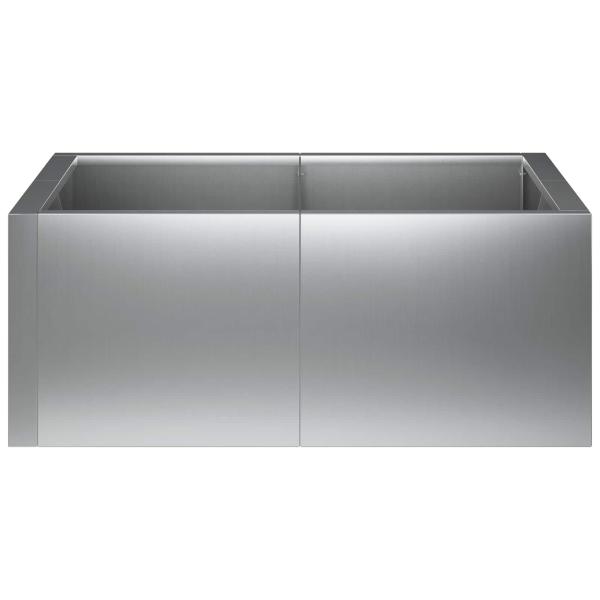 Stützmauer 4 stk. 100 x 100 x 40 cm Verzinkter Stahl Silber