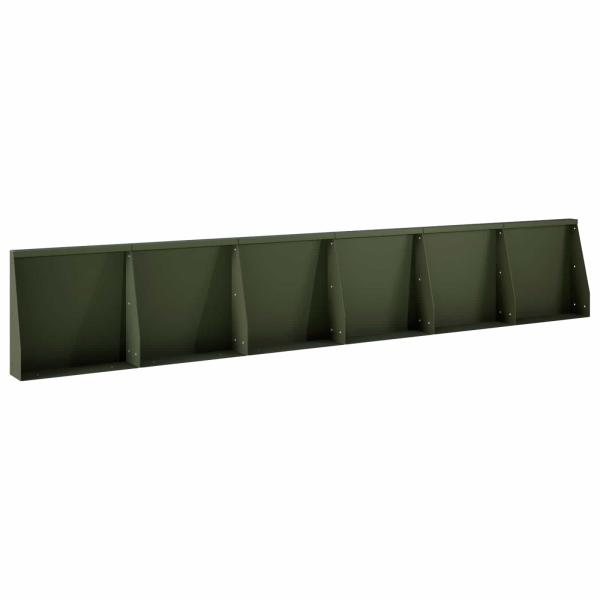 St?tzmauer 6 stk. 40 x 12 x 30 cm Stahl Olivgr?n