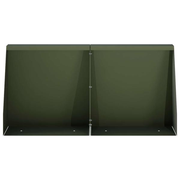 St?tzmauer 6 stk. 40 x 12 x 30 cm Stahl Olivgr?n