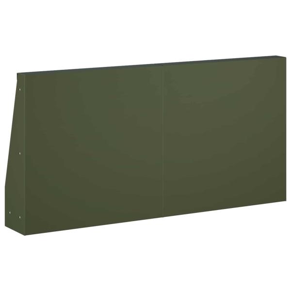 St?tzmauer 6 stk. 40 x 12 x 30 cm Stahl Olivgr?n
