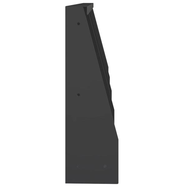 Stützmauer 4 stk. 40 x 12 x 30 cm Stahl Schwarz