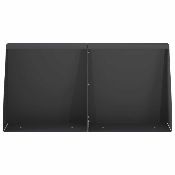 Stützmauer 4 stk. 40 x 12 x 40 cm Stahl Schwarz