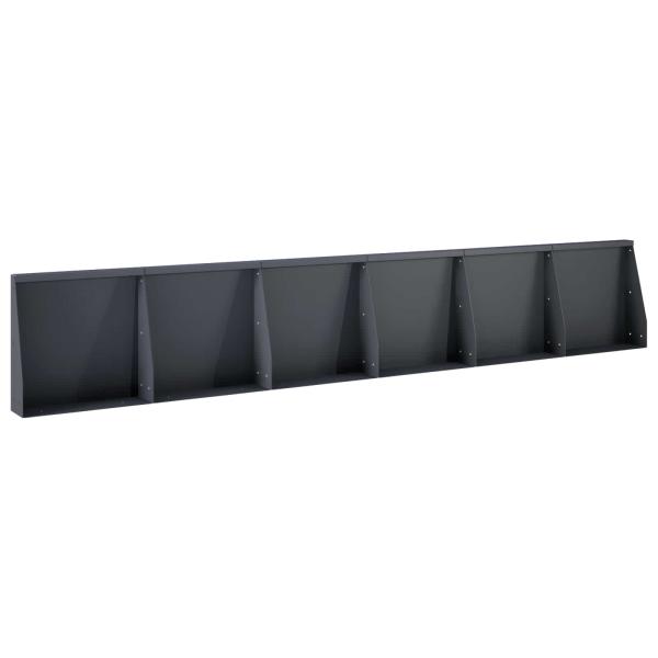 Stützmauer 6 stk. 40 x 12 x 50 cm Stahl Anthrazit