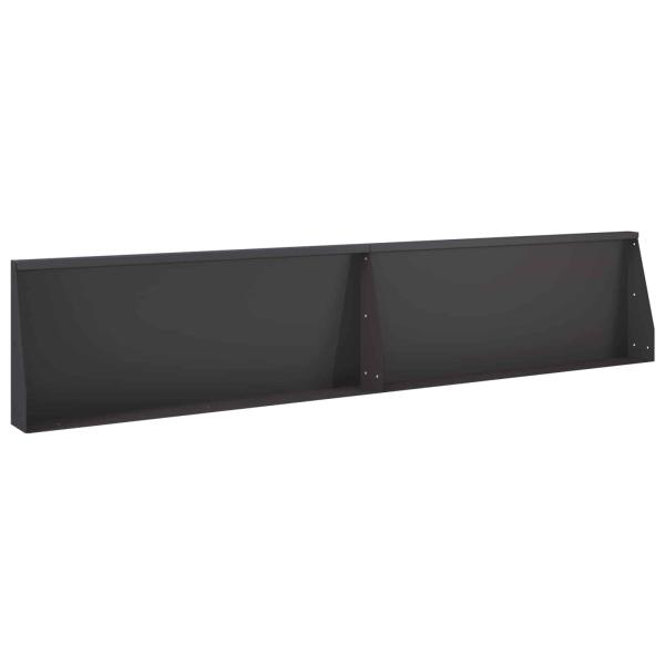 Stützmauer 2 stk. 100 x 12 x 50 cm Stahl Schwarz