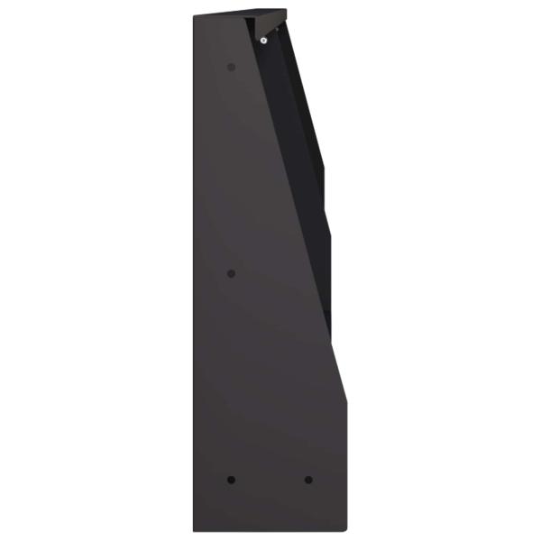 Stützmauer 2 stk. 100 x 12 x 50 cm Stahl Schwarz