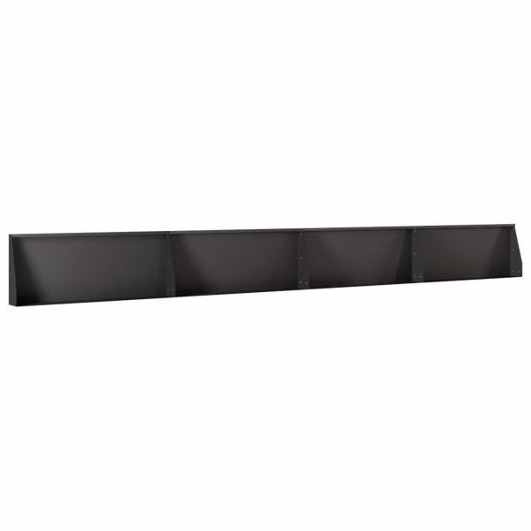 Stützmauer 4 stk. 100 x 12 x 50 cm Stahl Schwarz